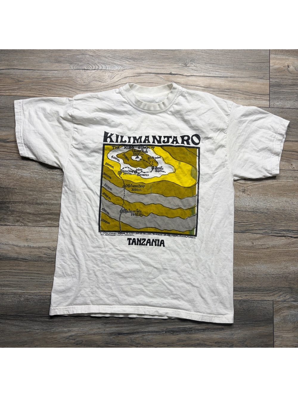Vintage Kilimanjaro Tanzania Graphic T-Shirt White Size Large